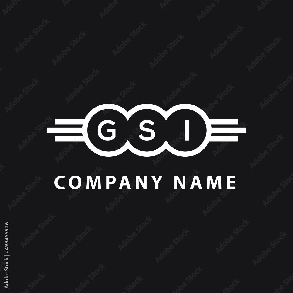 GSI letter logo design on black background. GSI creative circle letter logo concept. GSI letter design. 