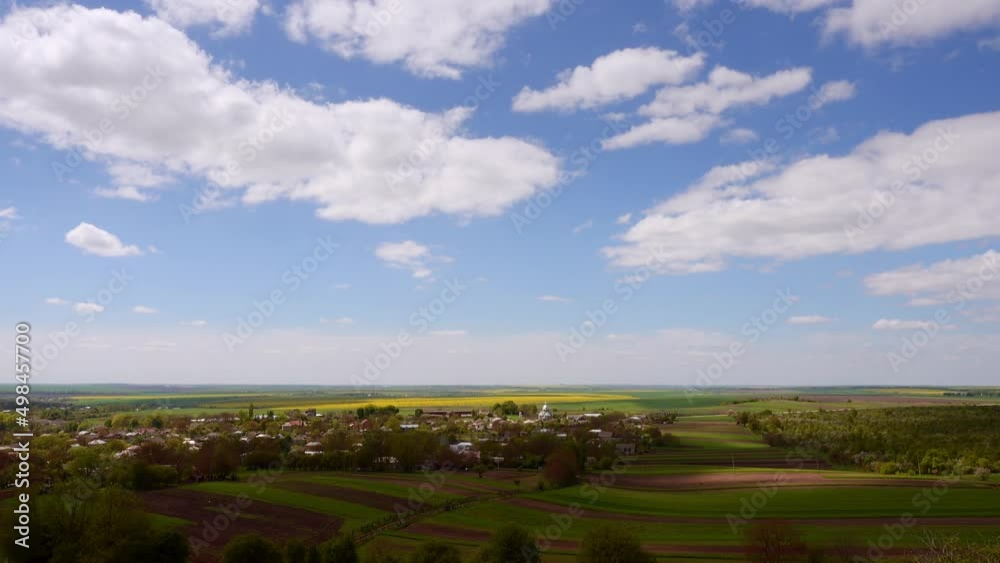 Beautiful cloudy landscape in summer time lapse. Beautiful cloudy landscape in summer time lapse.