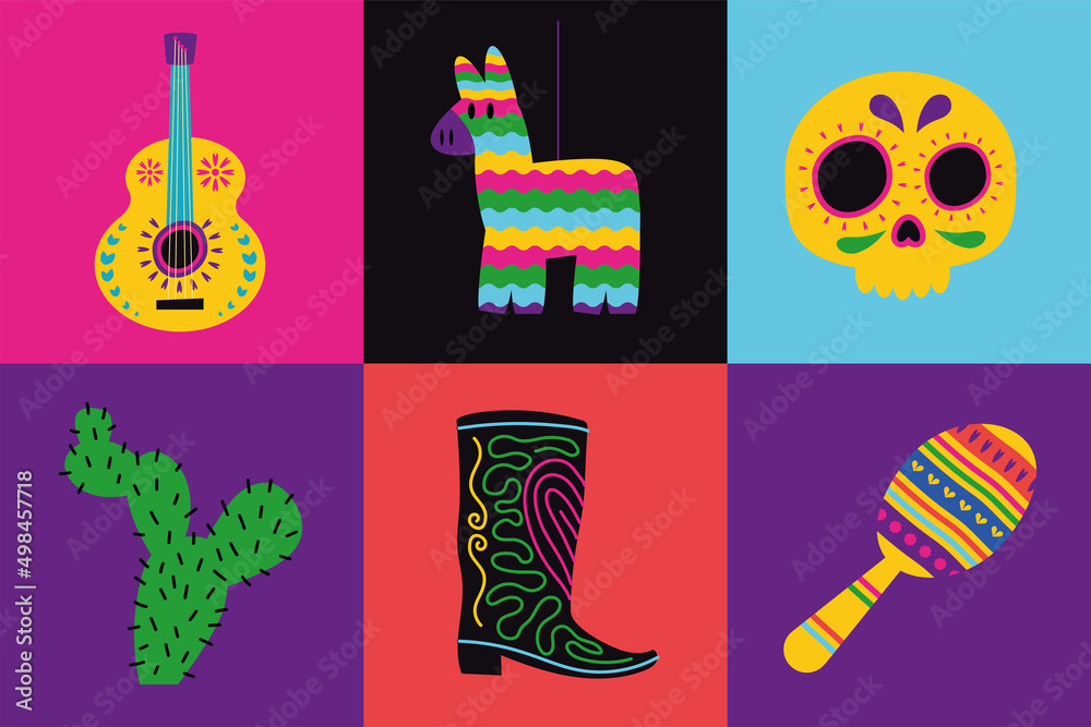 six cinco de mayo icons six cinco de mayo icons