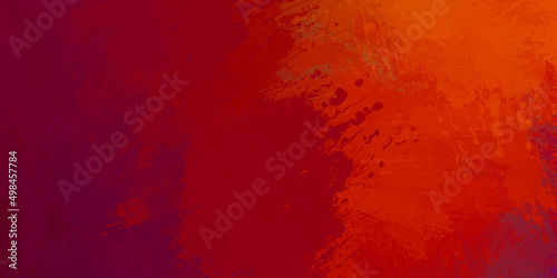 Abstract background of colorful brush strokes. Brushed vibrant wallpaper. Painted artistic creation. Unique and creative illustration.