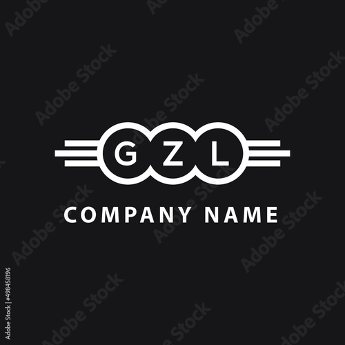 HZL letter logo design on black background. HZL  creative circle letter logo concept. HZL letter design. photo