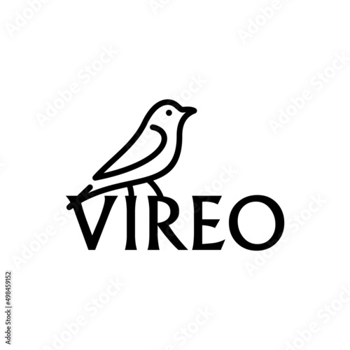 bird vireo line logo design inspiration photo