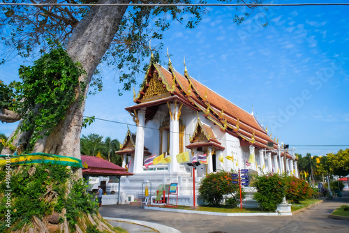 Wat Na Phra Men.Old temple in the Ayuya period.It is a popular temple that Thai people come to worship each other. photo