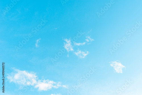 Nice cloudscape white fluffy clouds in the blue sky.Blue sky background with clouds
