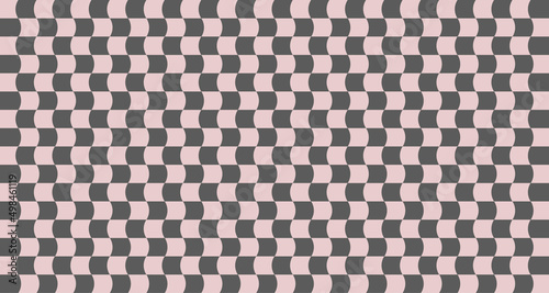 Optical illusion. Distorted chessboard