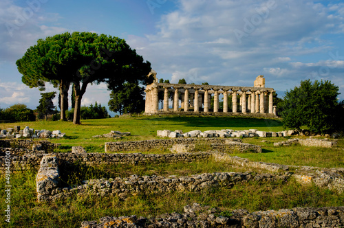 Europe, Italy, Paestum, athena, ruins, Campania, tyrrhenian coast
