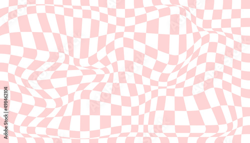 Fotografia Checkered background with distorted squares