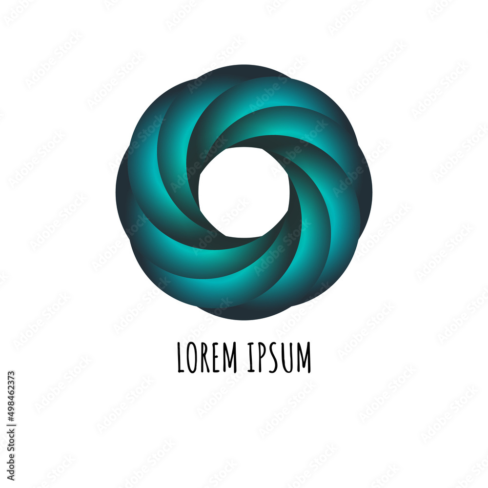 Geometric business logo in shape of letter O Geometric business logo in shape of letter O