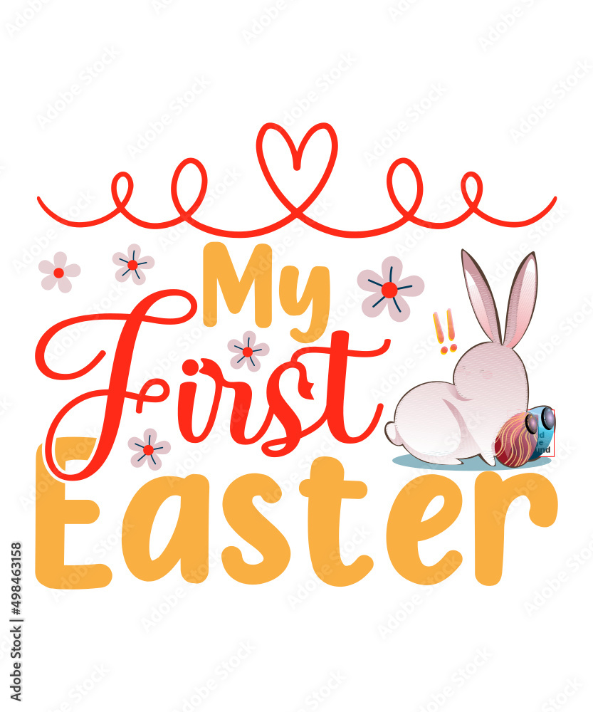 Obraz premium Easter t shirt, mug designs