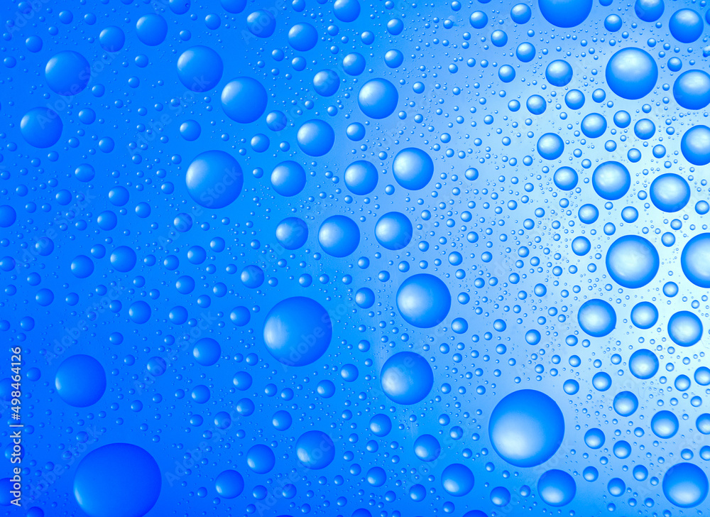 blue water drops background.