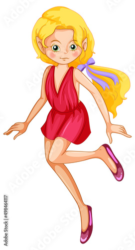 Beauty fairy on a white background