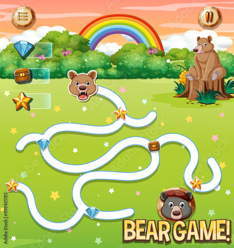 Fun animal boardgame template