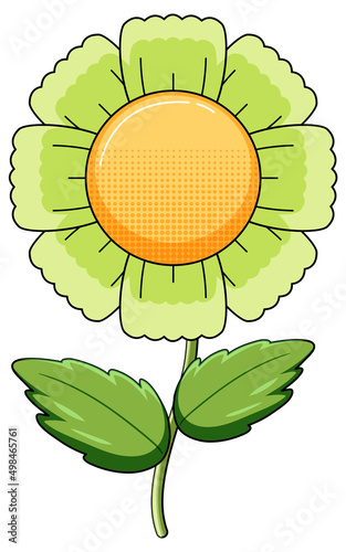 Green flower with leaves