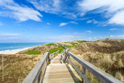 wooden stairway to the beach