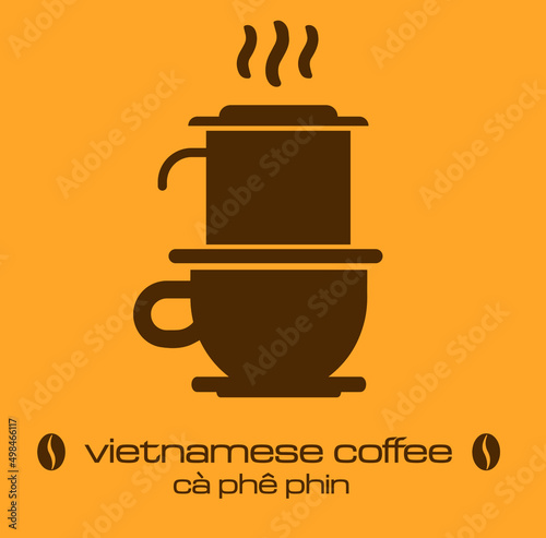 vietnamese coffee illustration, drip, caphe phin