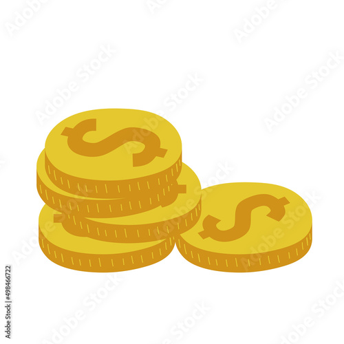 Money coins stack doodle vector or drawn small pile heap of gold pound currency graphic isolated on white illustration