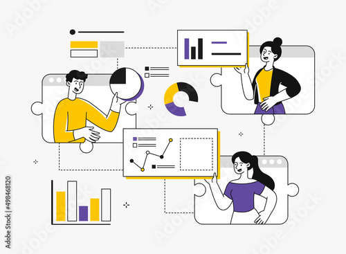 Online Business Conference concept