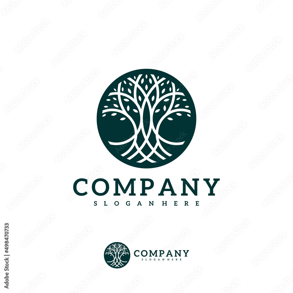 Tree logo vector template, Creative Tree logo design concepts Tree logo vector template, Creative Tree logo design concepts
