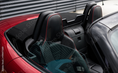 Photo of a car's inside. New car seats. © Bedo