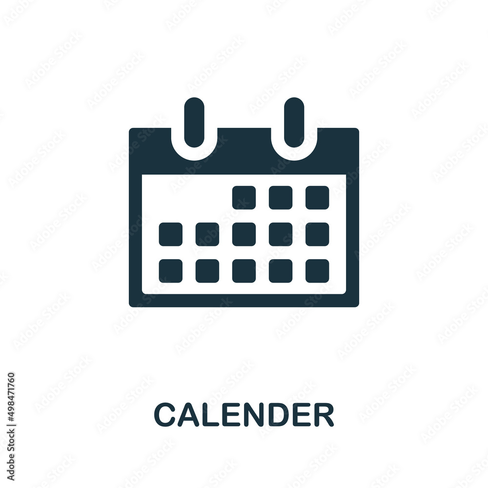 Calender icon. Simple element from kitchen collection. Creative Calender icon for web design, templates, infographics and more