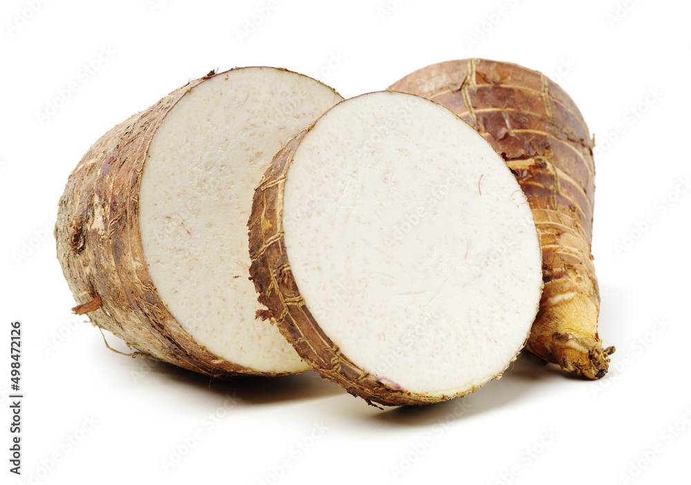 Taro on a white background Taro on a white background