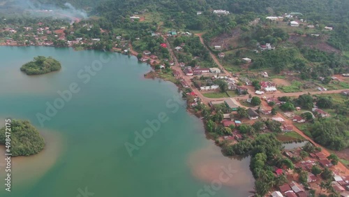 Aerial Landscape of Robertsport, Liberia photo