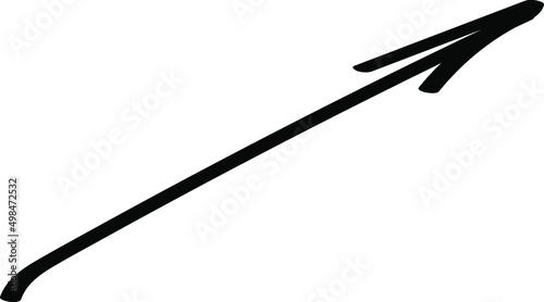 Arrow. Black and white. Vector clipart