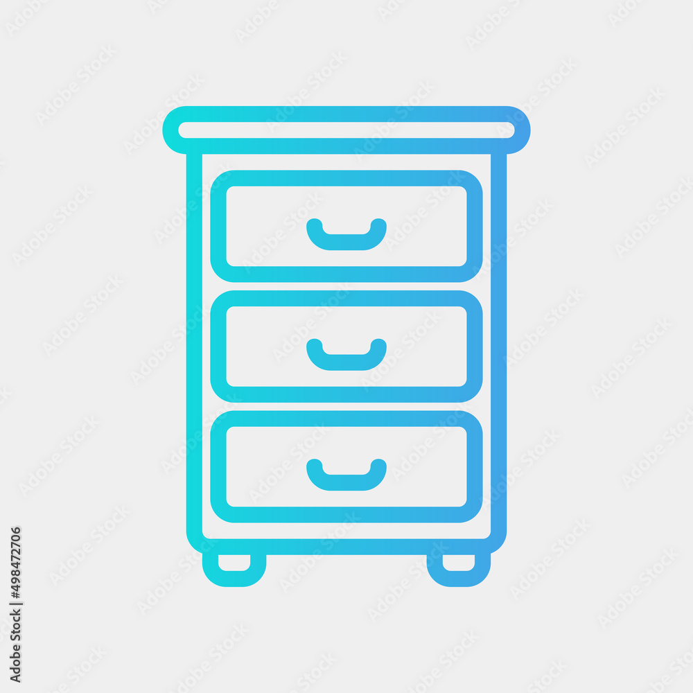 Cabinet icon in gradient style, use for website mobile app presentation