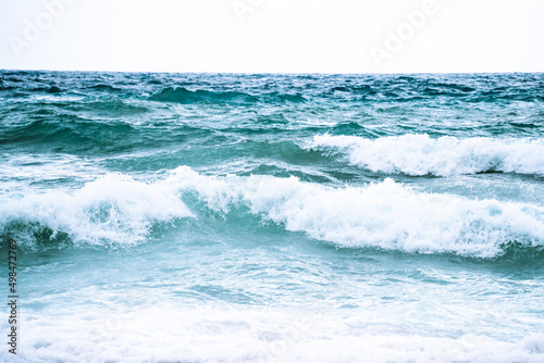 Blue sea wave. Travel Concept