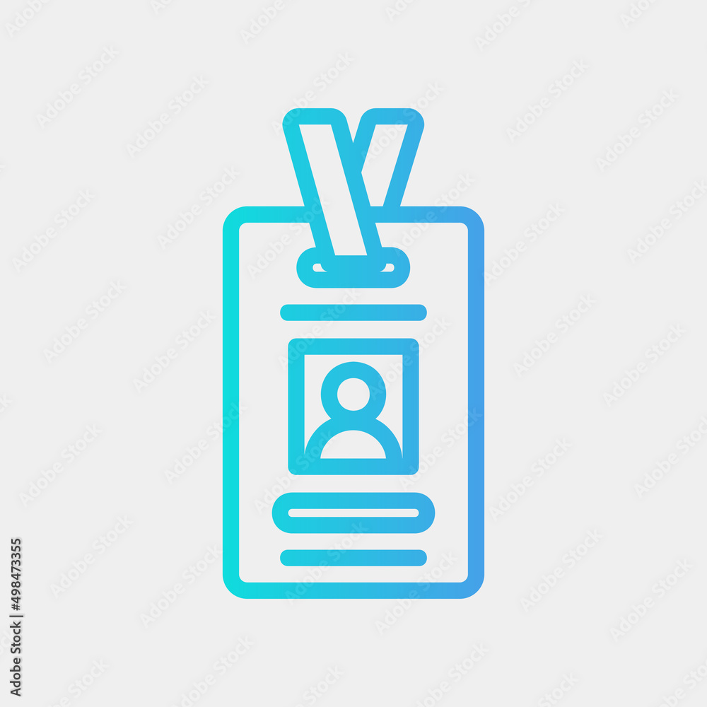 Id card icon in gradient style, use for website mobile app presentation Id card icon in gradient style, use for website mobile app presentation