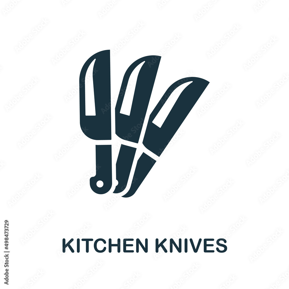 Fototapeta premium Kitchen Knives icon. Simple element from kitchen collection. Creative Kitchen Knives icon for web design, templates, infographics and more