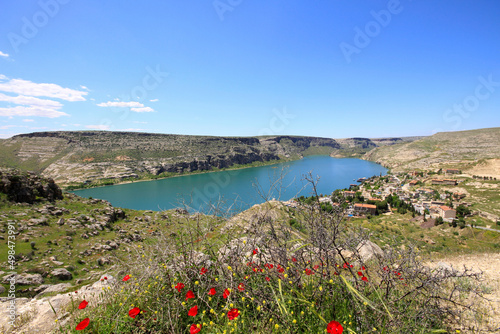 Abandoned old town view in Halfeti Town of Sanliurfa Province photo