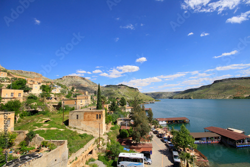 Abandoned old town view in Halfeti Town of Sanliurfa Province photo