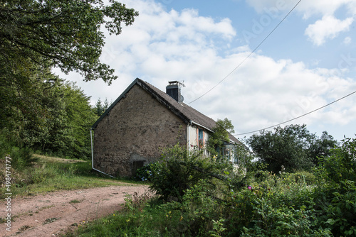 traditional former farmhouse in the French region of the Morvan 