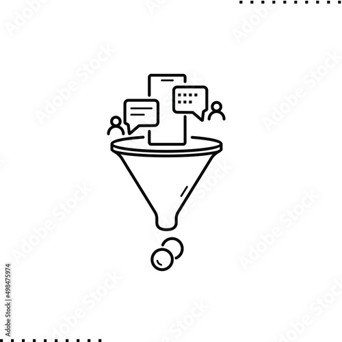 Funnel generation sales vector isolated illustration on white