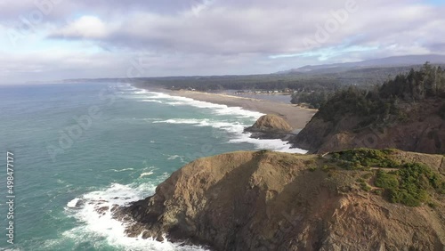 Southern Oregon Coast in Port Orford. Garrison lake in background photo