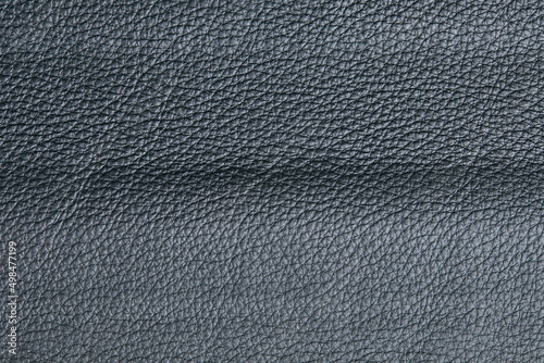 Dark gray leather texture closeup, useful as background © Georgii