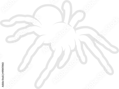 Tarantula Silhouette. Isolated Vector Animal Template for Logo Company, Icon, Symbol etc