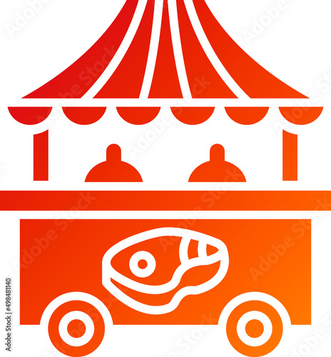Meat Stall Icon Style