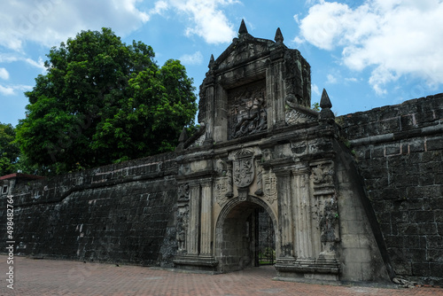 Fort Santiago Gate in Intramuros, Manila, Philippines. The defense fortress is located in Intramuros, the walled city of Manila. photo