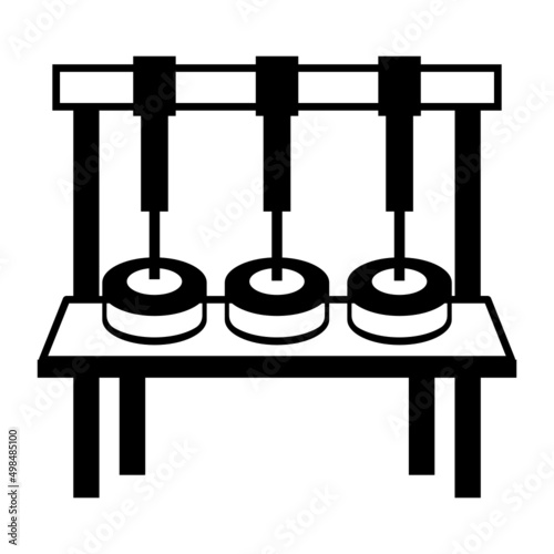 robot putting Tag vector icon design, Caseiculture symbol, Cheesemaking Production Factory  Sign, dairy products and food preservation process stock illustration, Base Labelling Machine Concept, 