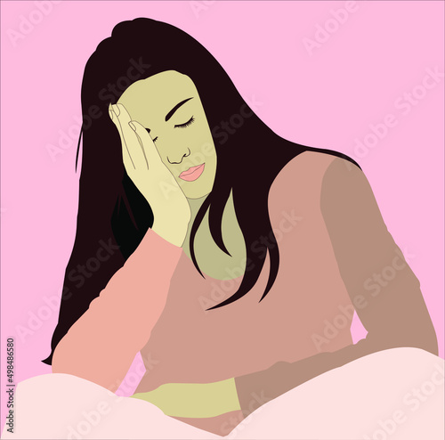 Headache Vector Illustration Portrait 3