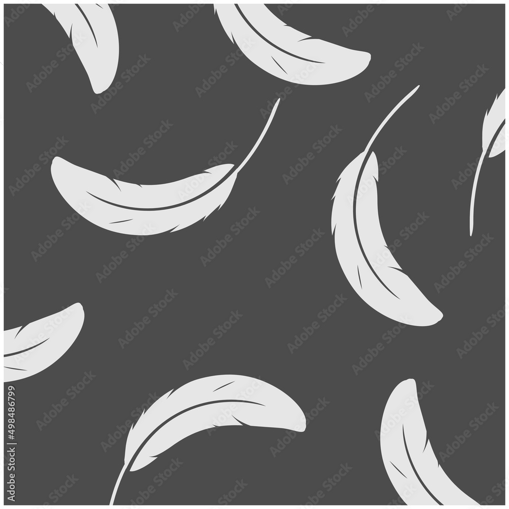 Obraz premium scattered feather background vektor