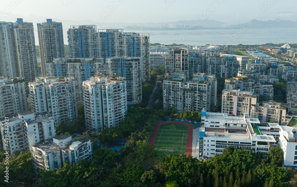 Fototapeta premium Aerial view of landscape in shenzhen city,China
