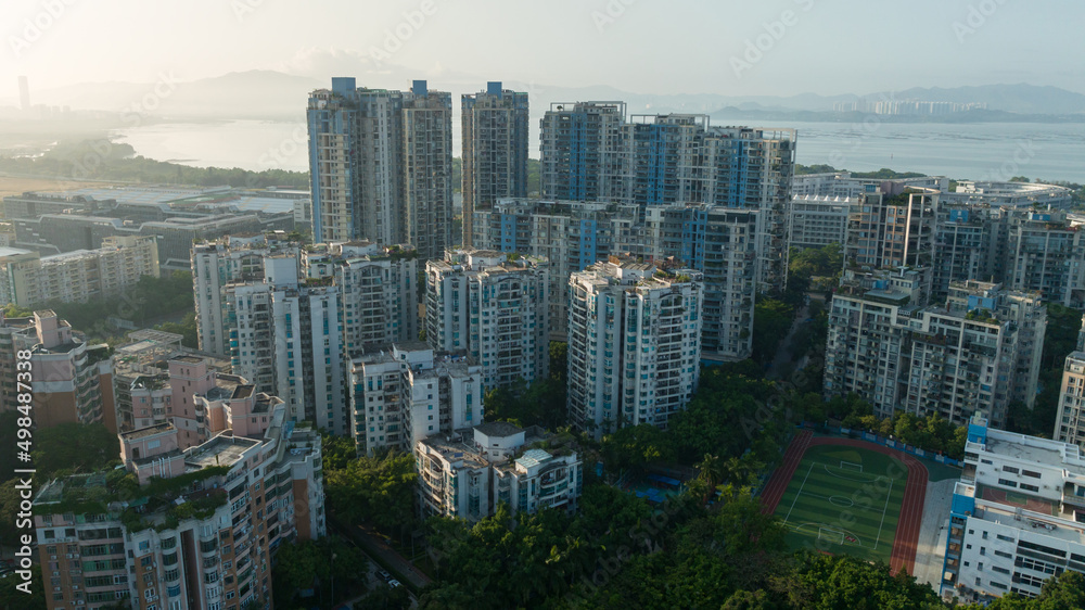 Fototapeta premium Aerial view of landscape in shenzhen city,China