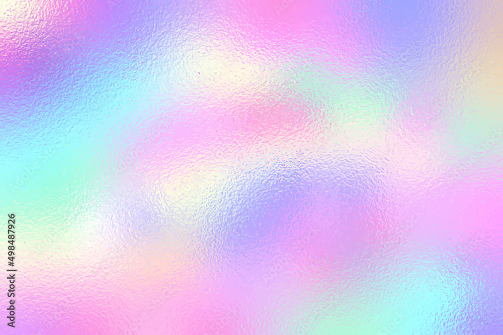 Abstract colorful background, pastel hologram foil texture in soft pop color vector for web use.