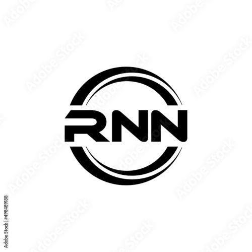 RNN letter logo design with white background in illustrator  vector logo modern alphabet font overlap style. calligraphy designs for logo  Poster  Invitation  etc.