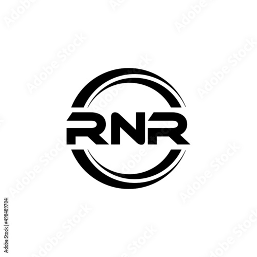 RNR letter logo design with white background in illustrator  vector logo modern alphabet font overlap style. calligraphy designs for logo  Poster  Invitation  etc.