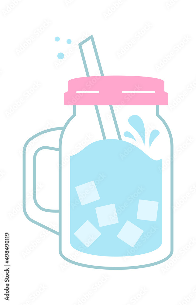 Jug of cold drink. Vector illustration Jug of cold drink. Vector illustration