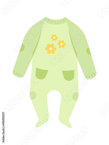 Newborn baby bodysuit. Vector illustration